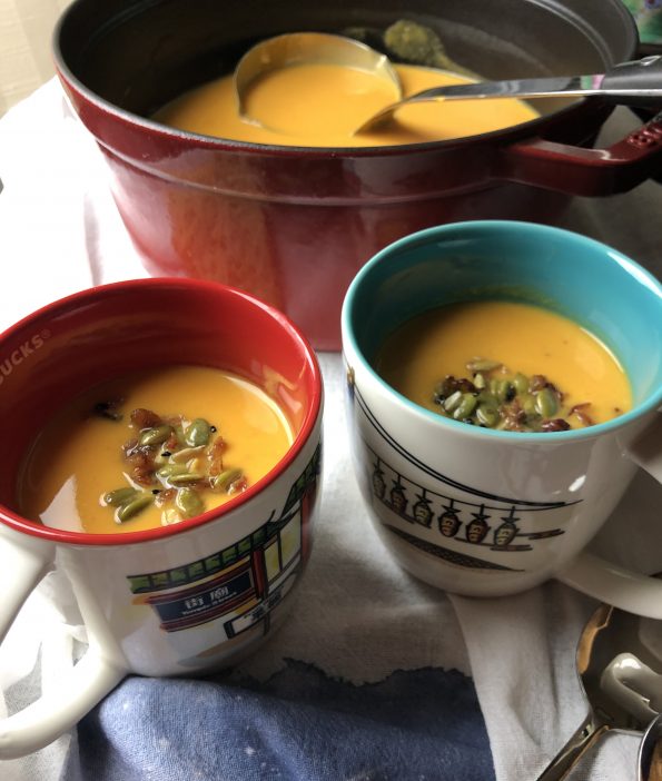 Butternut Squash Soup in Mugs
