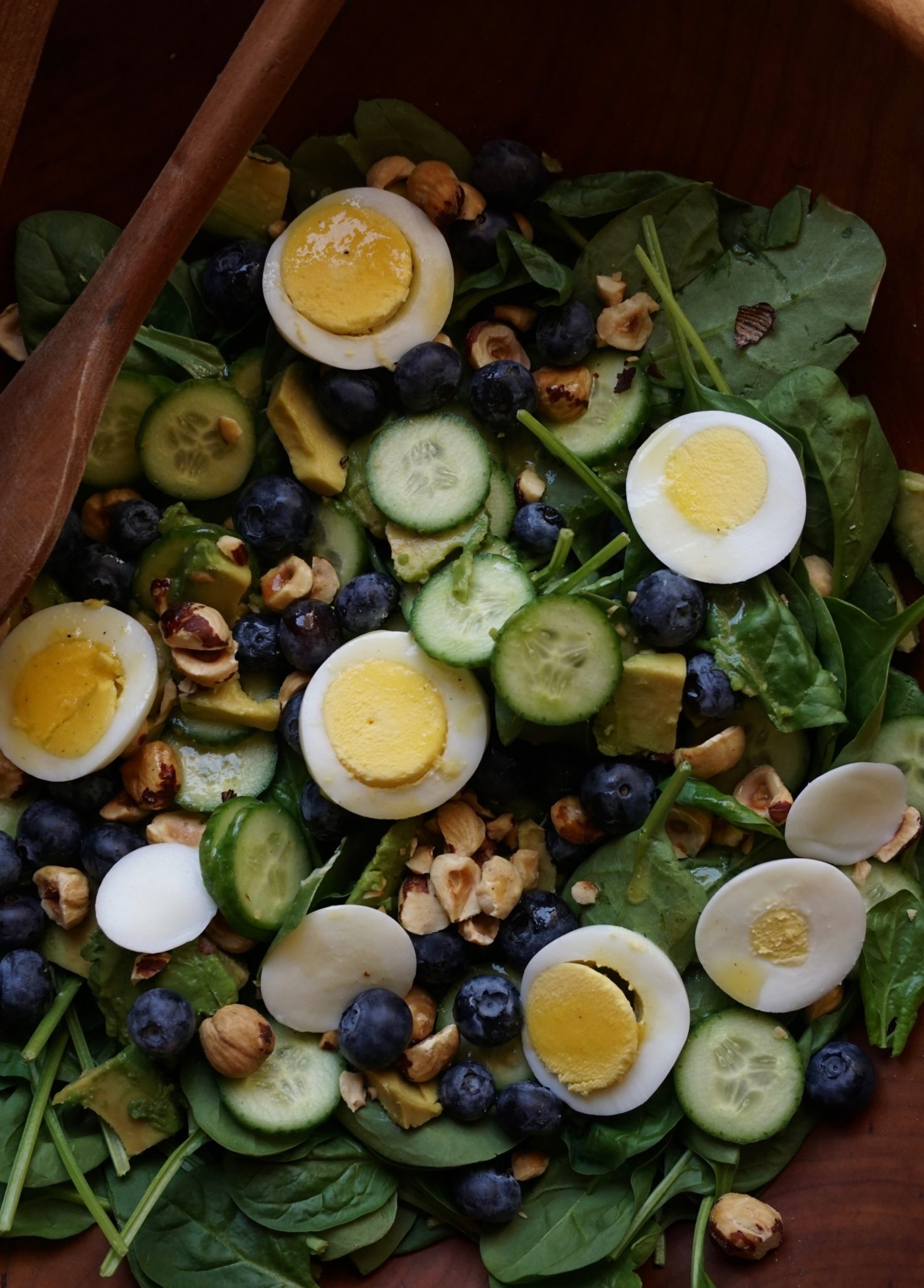 Blueberry Avocado Spinach Salad